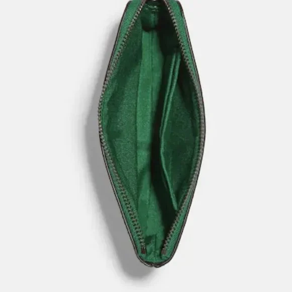 Coach Women's Canvas Mystical Floral Print Corner Zip Wristlet NWT Green Floral - Picture 5 of 10